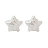 304 Stainless Steel Plastic Imitation Pearl Stud Earrings EJEW-R030-01G-03-4