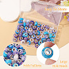 60Pcs 6 Colors Transparent Resin Rondelle European Beads RESI-TA0004-89-5