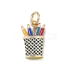 Spray Painted Brass Pendants KK-CBAEB58-07C-1
