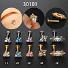 G23 Titanium Micro Pave Clear Cubic Zirconia Internally Threaded Labrets WGA56E5-01-1