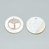 Freshwater Shell Pendants SHEL-Q016-013RG-2