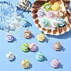 32Pcs 8 Colors Opaque Resin Pendants RESI-YW0003-48-4