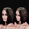Rhinestone Mesh Headpiece Cap OHAR-WH0021-47G-3