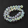 Transparent Electroplate Glass Beads Strands X-EGLA-N002-34D-H01-2