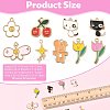 36Pcs 9 Styles Alloy Enamel Pendants ENAM-FS0004-31-4