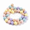 Spray Painted Resin Beads Strands X-RESI-N027-05B-2