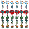 36Pcs 6 Style Polyester Fabrics Computerized Embroidery Cloth Sew on Patches PATC-FG0001-05-1