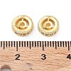 Brass Micro Pave Cubic Zirconia Beads KK-A189-17G-2