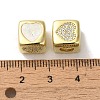 Rack Plating Brass Micro Pave Cubic Zirconia Beads KK-P268-01G-02-2
