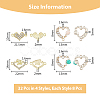 32Pcs 4 Styles Alloy Crystal Rhinestone Connector Charms FIND-DC0003-53-2