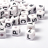 Acrylic Horizontal Hole Letter Beads PL37C9447-5