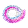 Gradient Color Baking Painted Glass Bead Strands DGLA-A039-T2mm-A08-2