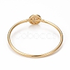 Rack Plating Brass Micro Pave Cubic Zirconia Bangles BJEW-E071-16G-02-3