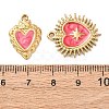 5Pcs 304 Stainless Steel Enamel Pendants STAS-P432-03A-G-3