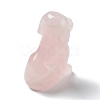 Natural Rose Quartz Carved Healing Dog Figurines DJEW-F025-01E-3