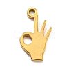 304 Stainless Steel Charms STAS-Q306-01G-H-1