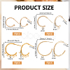 16Pcs 4 Style Brass Ring Stud Earring Findings KK-BC0013-48-2