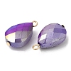 Imitation Jade Glass Pendants KK-Q777-02G-04-2