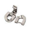 Non-Tarnish 304 Stainless Steel Fold Over Clasps STAS-B029-05C-1-2