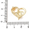 Brass Micro Pave Clear Cubic Zirconia Pendants CU-CBA8A7D-02G-B-3