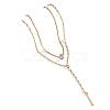 Alloy Crystal Rhinestone Rectangle Pendant Double Layered Necklaces for Women FS-WG231E4-01-5