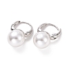 Plastic Pearl Hoop Earrings EJEW-A072-15P-2