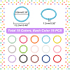 PandaHall Elite 225Pcs 15 Colors SPray Painted Zinc Alloy Jump Rings FIND-H0010-91B-2