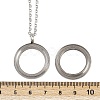 304 Stainless Steel Visible Flat Round Locket Pendant Pet Urn Ashes Necklaces LS-NJEW-S455-08P-6