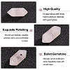 Olycraft Natural Rose Quartz Double Terminal Pointed Pendants G-OC0004-05C-4