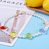 Craftdady 100Pcs 10 Colors Transparent Enamel Acrylic Beads TACR-CD0001-07-16