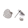 Non-Tarnish 304 Stainless Steel Stud Earring Findings STAS-I183-04B-P-3