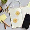 Plastic Self Adhesive Gold Foil Embossed Stickers DIY-WH0575-064-6