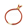 Half Finished Twisted Milan Rope Slider Bracelets FIND-G032-01G-23-2