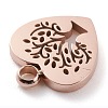 Ion Plating(IP) 304 Stainless Steel Charms STAS-Y002-05RG-3