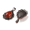 Natural Red Jasper Teardrop Pendants G-K363-01R-01-2
