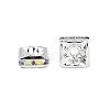 Brass Rhinestone Spacer Beads RSB071NF-02S-5