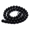 Natural Black Tourmaline Beads Strands G-G763-01-4mm-AB-2