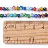 Handmade Millefiori Glass Round Bead Strands LAMP-J038-4mm-M-4