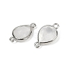 Natural Quartz Crystal Faceted Connector Charms G-L514-048G-03-2