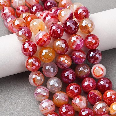Natural Banded Agate Beads Strands G-B191-A01-10mm-1