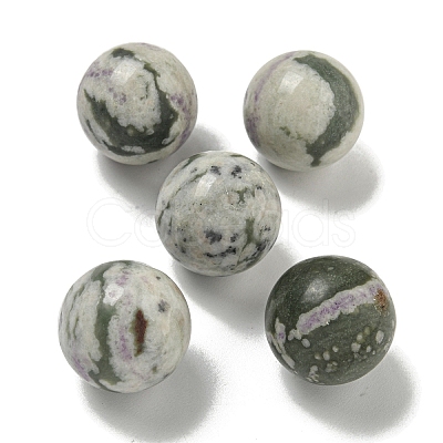 Natural Peace Jade Round Ball Figurines Statues for Home Office Desktop Decoration G-P532-02A-14-1
