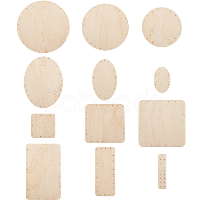 Wooden Knitting Crochet Bottoms Set WOOD-WH0036-03-1