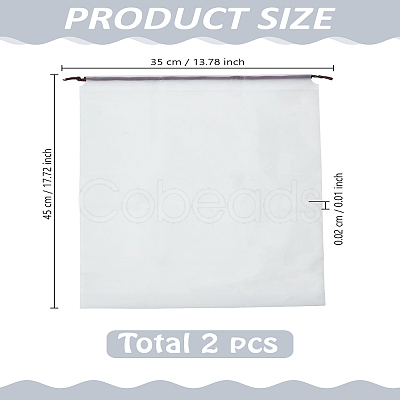 2Pcs Rectangle EVA Waterproof Drawstring Bags FIND-LP0009-07-1
