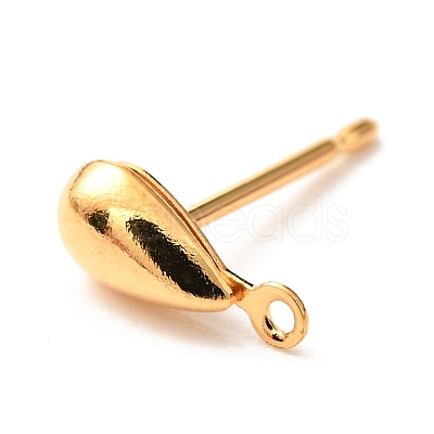 Brass Stud Earring Findings KK-F824-004G-1