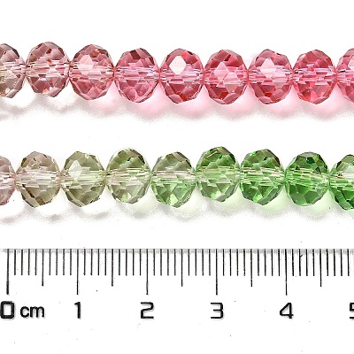 Transparent Painted Glass Beads Strands DGLA-A034-T6mm-A18-1