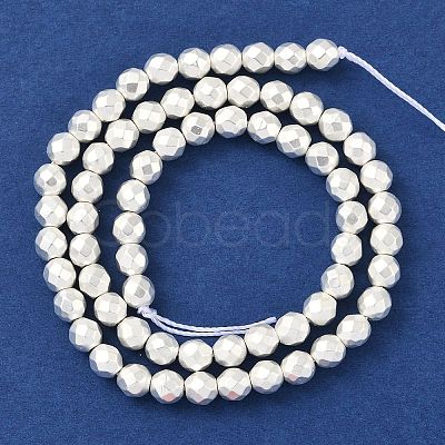 Electroplated Synthetic Non-Magnetic Hematite Beads Strands G-U003-13C-1