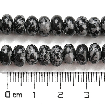 Synthetic Snowflake Obsidian Beads Strands G-D077-E01-03-1