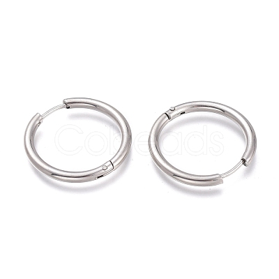 Tarnish Resistant 201 Stainless Steel Huggie Hoop Earrings EJEW-O095-05-13-1