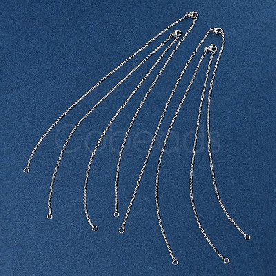 4Pcs 304 Stainless Steel Cable Chain Necklace Making STAS-FS0001-81P-1
