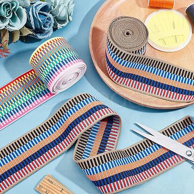 4 Yards 2 Styles Nylon Elastic Ribbon OCOR-CA0001-07-1